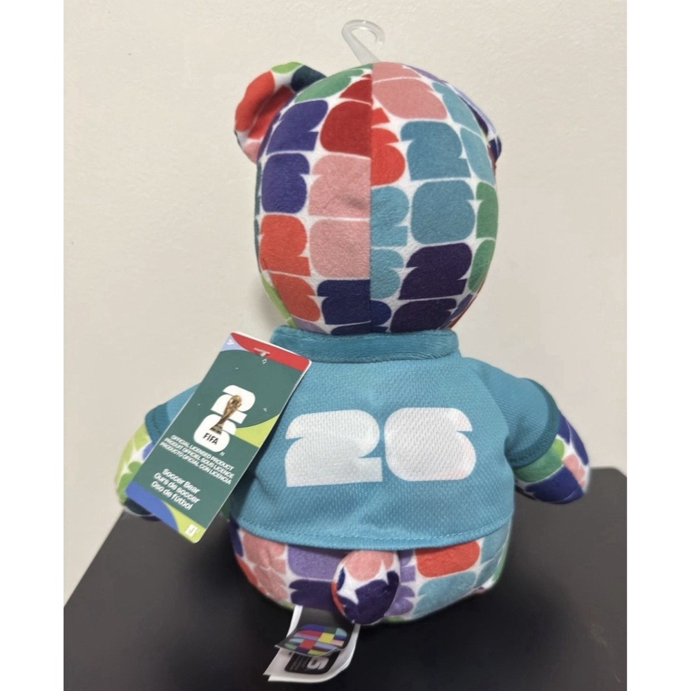 FIFA World Cup 2026 10-Inch Colorful Bear Plush - Official 2026 World Cup Rare - Picture 2 of 2